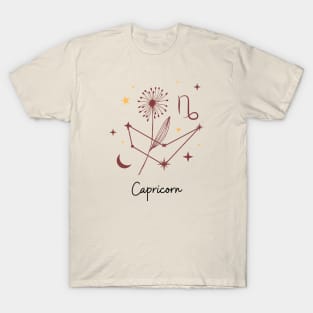 Horoscope zodiac birthday sign Capricorn T-Shirt